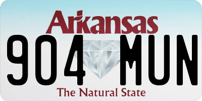 AR license plate 904MUN