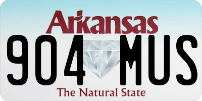 AR license plate 904MUS