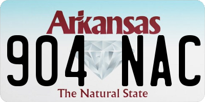 AR license plate 904NAC