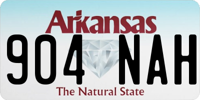 AR license plate 904NAH