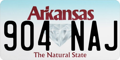 AR license plate 904NAJ