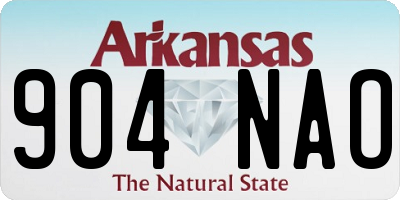 AR license plate 904NAO