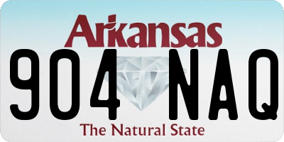AR license plate 904NAQ