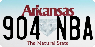 AR license plate 904NBA