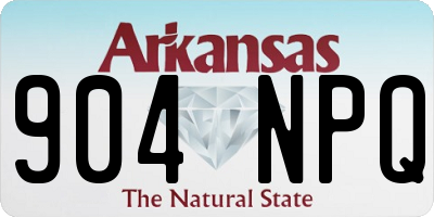 AR license plate 904NPQ