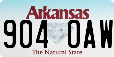 AR license plate 904OAW