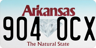 AR license plate 904OCX