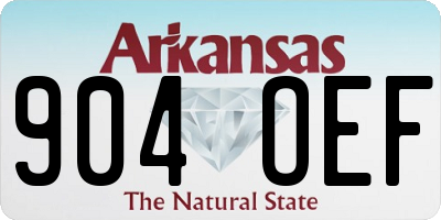 AR license plate 904OEF