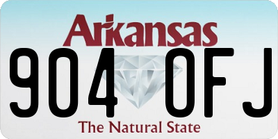 AR license plate 904OFJ
