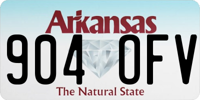 AR license plate 904OFV