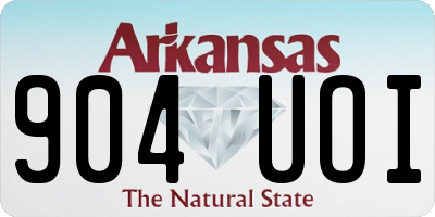 AR license plate 904UOI