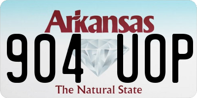 AR license plate 904UOP