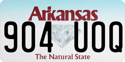 AR license plate 904UOQ