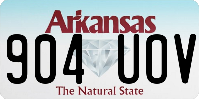 AR license plate 904UOV