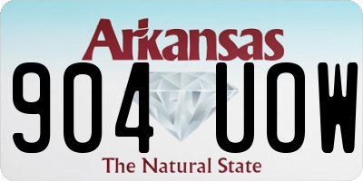 AR license plate 904UOW