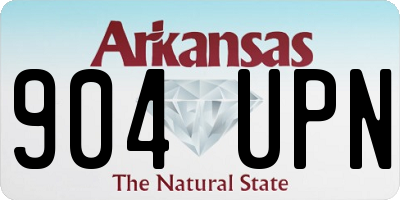 AR license plate 904UPN