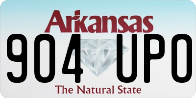AR license plate 904UPO