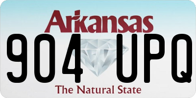 AR license plate 904UPQ