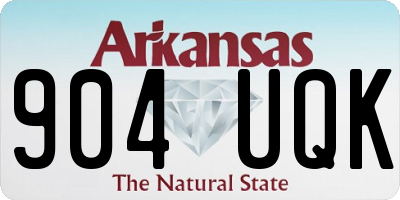 AR license plate 904UQK