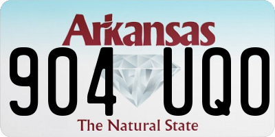 AR license plate 904UQO