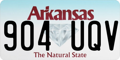 AR license plate 904UQV