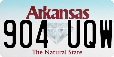 AR license plate 904UQW