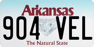 AR license plate 904VEL
