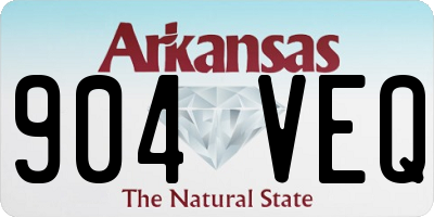 AR license plate 904VEQ