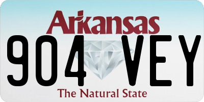 AR license plate 904VEY