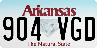 AR license plate 904VGD