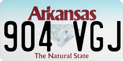 AR license plate 904VGJ