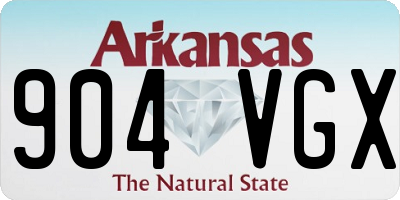 AR license plate 904VGX