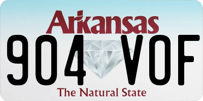 AR license plate 904VOF