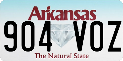 AR license plate 904VOZ
