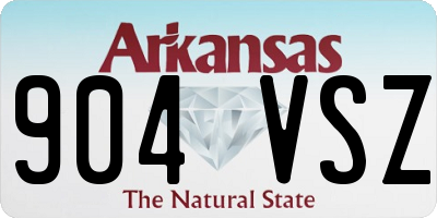 AR license plate 904VSZ