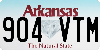 AR license plate 904VTM
