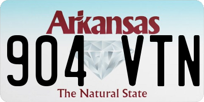 AR license plate 904VTN