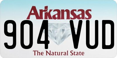 AR license plate 904VUD