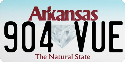 AR license plate 904VUE