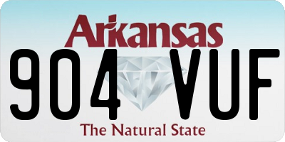 AR license plate 904VUF