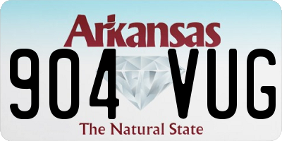 AR license plate 904VUG