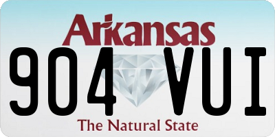 AR license plate 904VUI