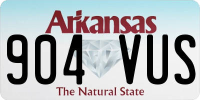 AR license plate 904VUS