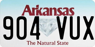 AR license plate 904VUX
