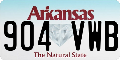 AR license plate 904VWB