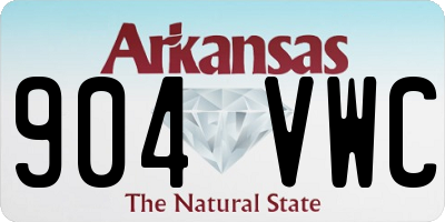 AR license plate 904VWC