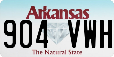 AR license plate 904VWH