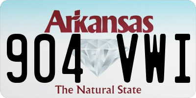 AR license plate 904VWI