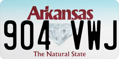 AR license plate 904VWJ