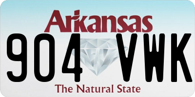 AR license plate 904VWK